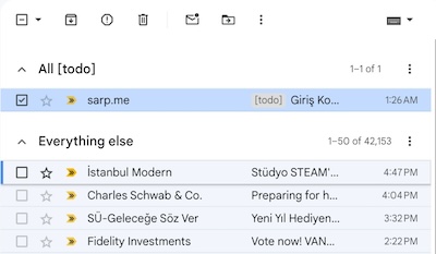 Gmail, Getting Things Done - Inbox Zero