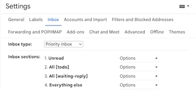 Gmail Priority Inbox Configuration